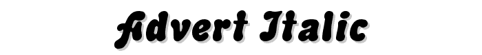 Advert Italic font